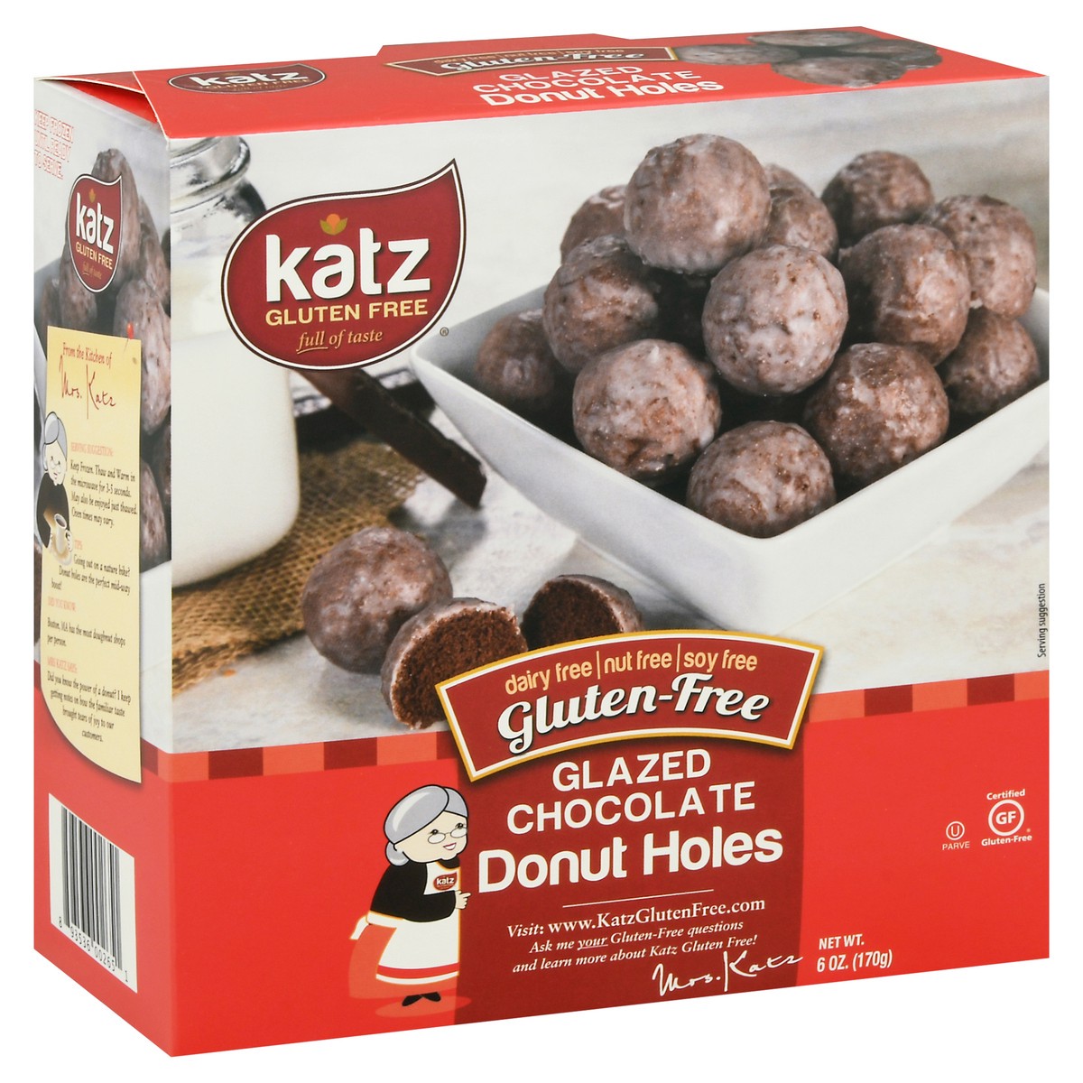 slide 11 of 14, Katz Gluten-Free Glazed Chocolate Donut Holes 6 oz, 6 oz