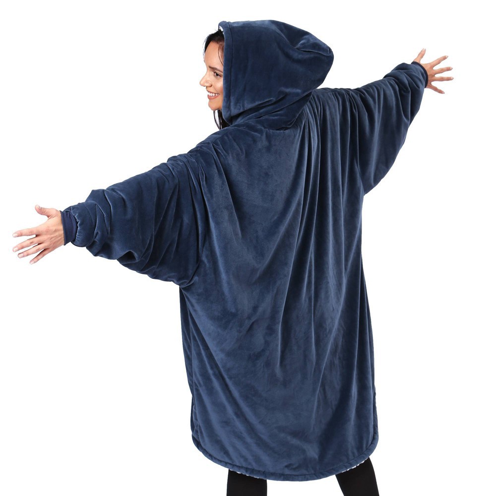 slide 6 of 12, The Comfy Original Wearable Blanket - Blue, 1 ct