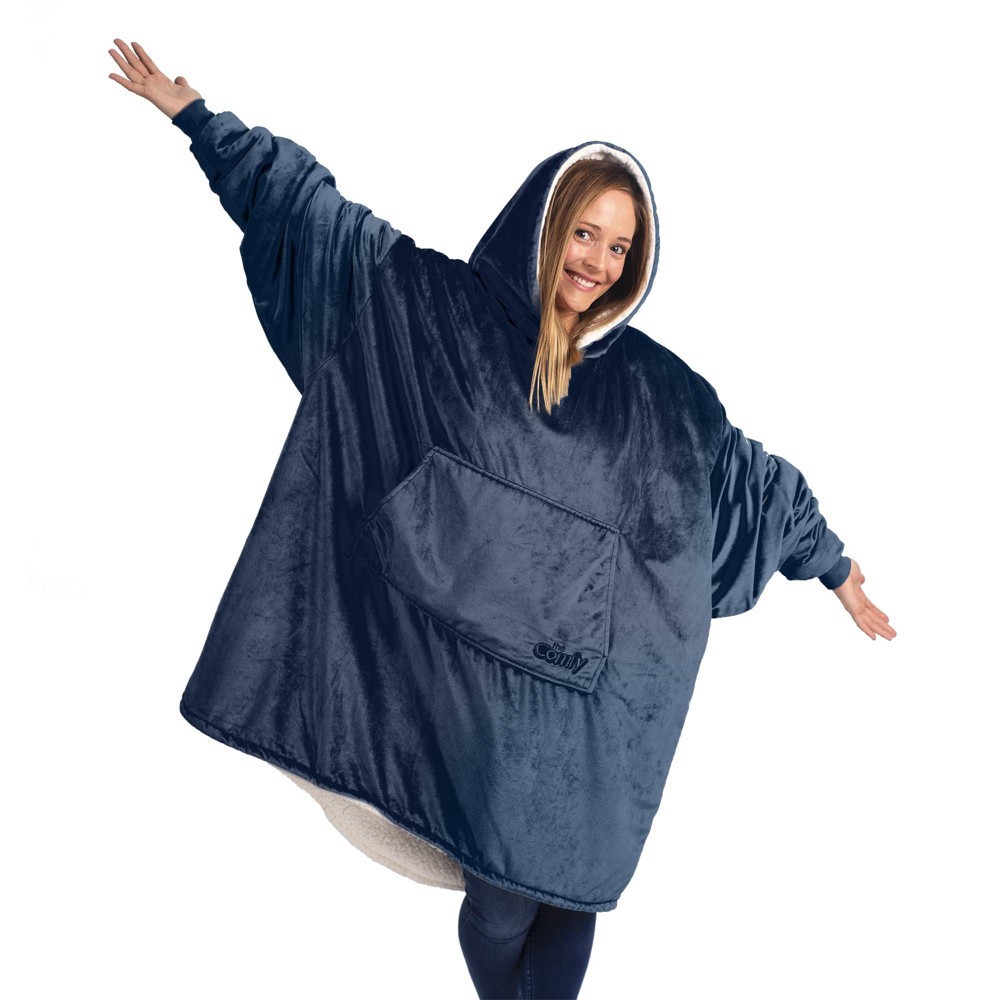 slide 7 of 12, The Comfy Original Wearable Blanket - Blue, 1 ct