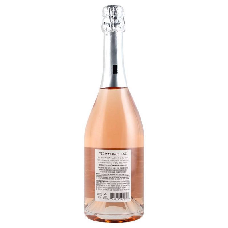 slide 8 of 8, Yes Way Brut Rosé Sparkling Wine - 750ml Bottle, 750 ml