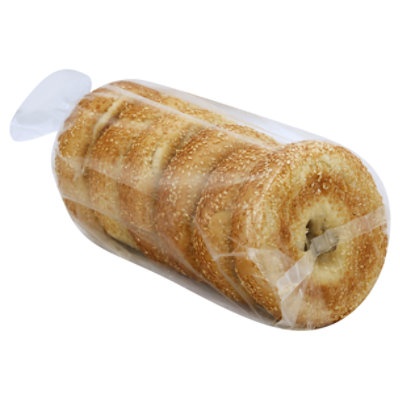 slide 1 of 1, Bagels Sesame Seed, 6 ct