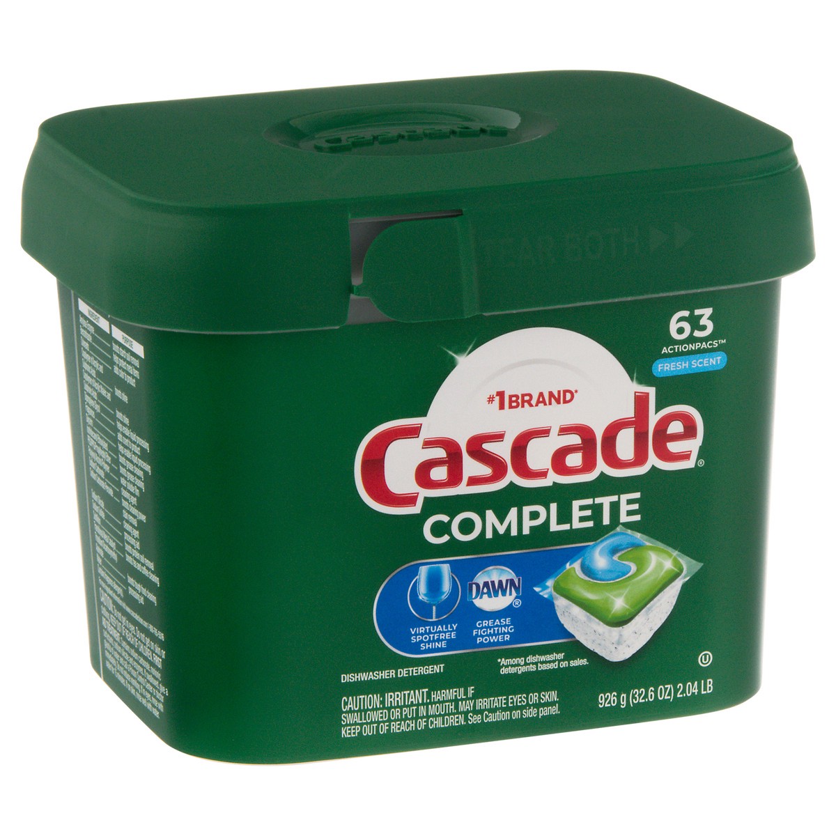 slide 8 of 9, Cascade Fresh Scent Actionpacs Complete, 63 ct