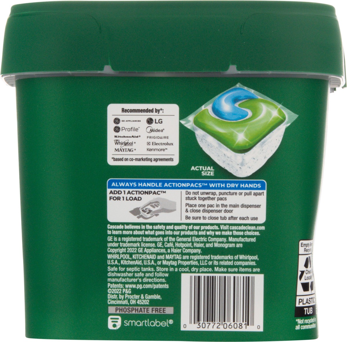 slide 3 of 9, Cascade Fresh Scent Actionpacs Complete, 63 ct