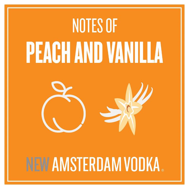 slide 4 of 5, New Amsterdam Peach Flavored Vodka - 50ml Bottle, 50 ml