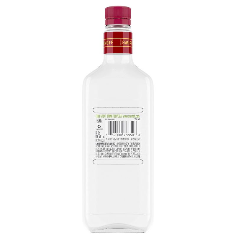 slide 2 of 8, Smirnoff Raspberry Flavored Vodka - 750ml Plastic Bottle, 750 ml