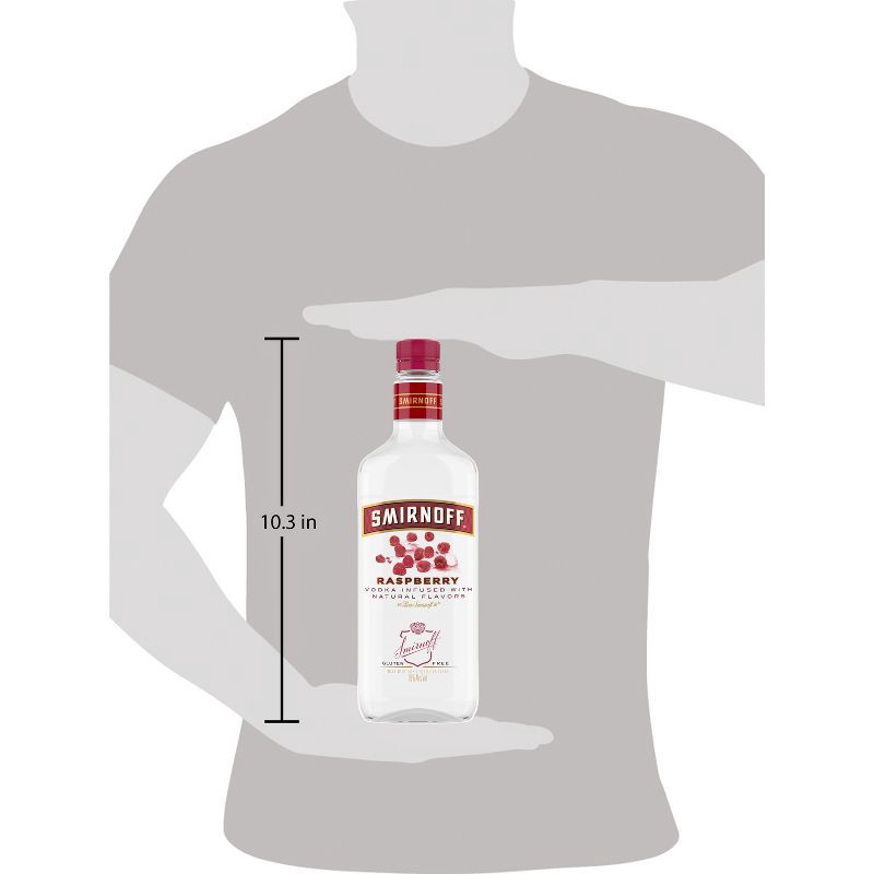 slide 4 of 8, Smirnoff Raspberry Flavored Vodka - 750ml Plastic Bottle, 750 ml