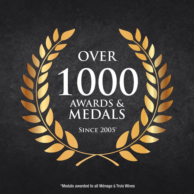 slide 3 of 6, Menage a Trois Ménage Trois Lavish Merlot Red Wine - 750ml Bottle, 750 ml