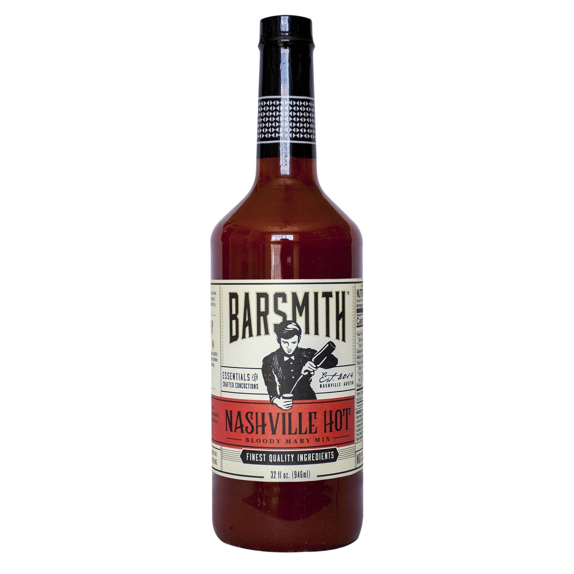 slide 1 of 4, Barsmith Nashville Hot Bloody Mary Mix Bottle, 32 fl oz