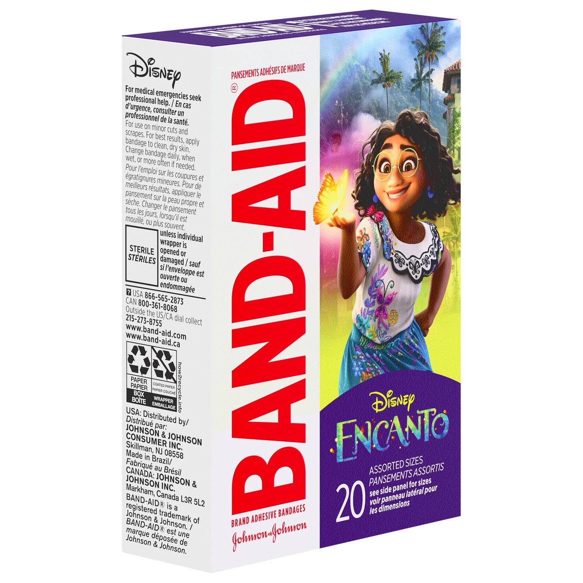 slide 9 of 11, BAND-AID Adhesive Bandages for Minor Cuts & Scrapes, Wound Care Featuring Disney's Encanto Characters, Fun Bandages for Kids and Toddlers, Assorted Sizes, 20 Count, 20 ct