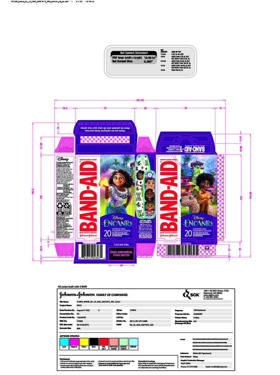 slide 3 of 11, BAND-AID Adhesive Bandages for Minor Cuts & Scrapes, Wound Care Featuring Disney's Encanto Characters, Fun Bandages for Kids and Toddlers, Assorted Sizes, 20 Count, 20 ct