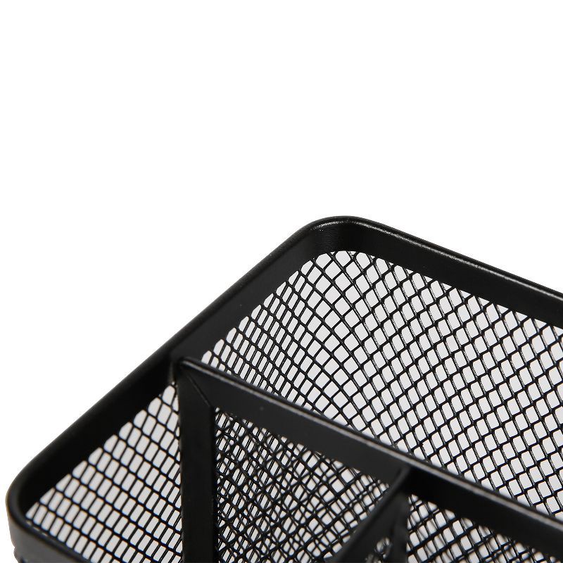 slide 3 of 3, Mesh Pencil Holder Black - Brightroom™: Steel Desk Organizer, Office Supplies, Pen Holder, 3.98" Height, Width, Depth, 1 ct