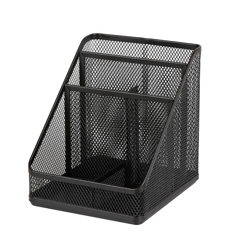 slide 2 of 4, Mesh Medium Desktop Organizer Black - Brightroom™, 1 ct