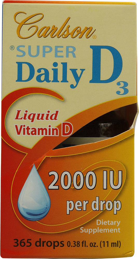 slide 1 of 1, Carlson Super Daily D3 Dietary Supplement Drops, 12.6 ml