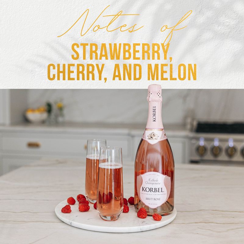 slide 3 of 9, Korbel Brut Rosé Champagne - 4pk/187ml Bottles, 4 ct; 187 ml