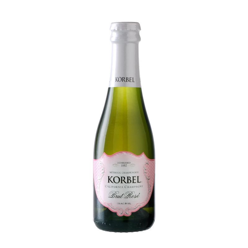 slide 1 of 9, Korbel Brut Rosé Champagne - 4pk/187ml Bottles, 4 ct; 187 ml