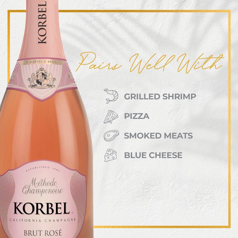 slide 5 of 9, Korbel Brut Rosé Champagne - 4pk/187ml Bottles, 4 ct; 187 ml