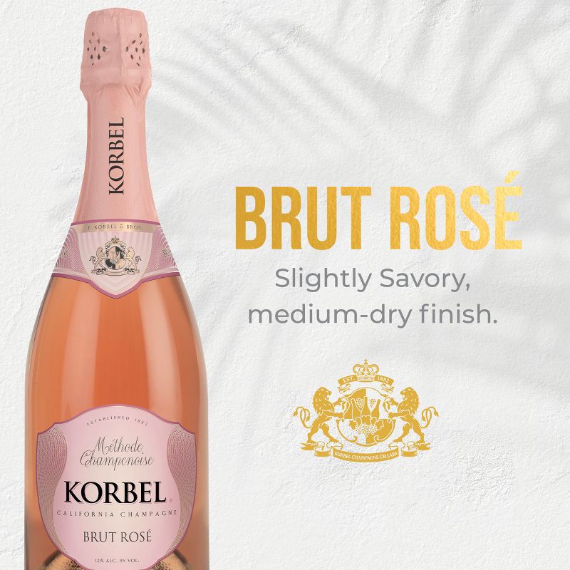 slide 8 of 9, Korbel Brut Rosé Champagne - 4pk/187ml Bottles, 4 ct; 187 ml