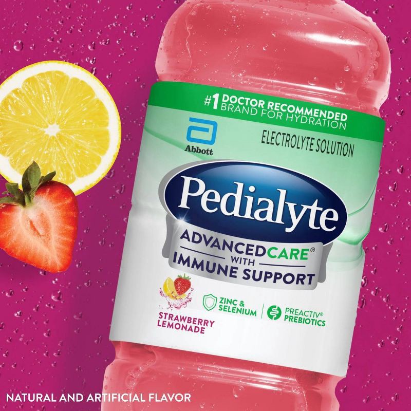 slide 3 of 9, Pedialyte Advanced Care Electrolyte Solution Hydration Drink - Strawberry Lemonade - 33.8 fl oz, 33.8 fl oz