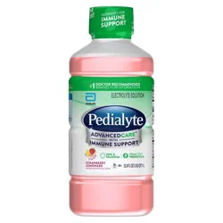 Pedialyte Advanced Care Electrolyte Solution Hydration Drink - Strawberry Lemonade - 33.8 fl oz