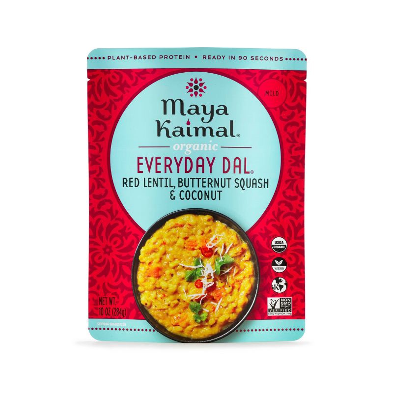 slide 1 of 5, Maya Kaimal Organic Vegan Everyday Dal Red Lentils with Butternut Squash and Coconut - 10oz, 10 oz
