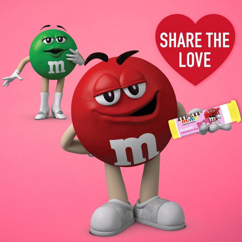 slide 5 of 8, M&M's Milk Chocolate Valentine's Candy Gift Mini Tube - 1.08oz, 1.08 oz
