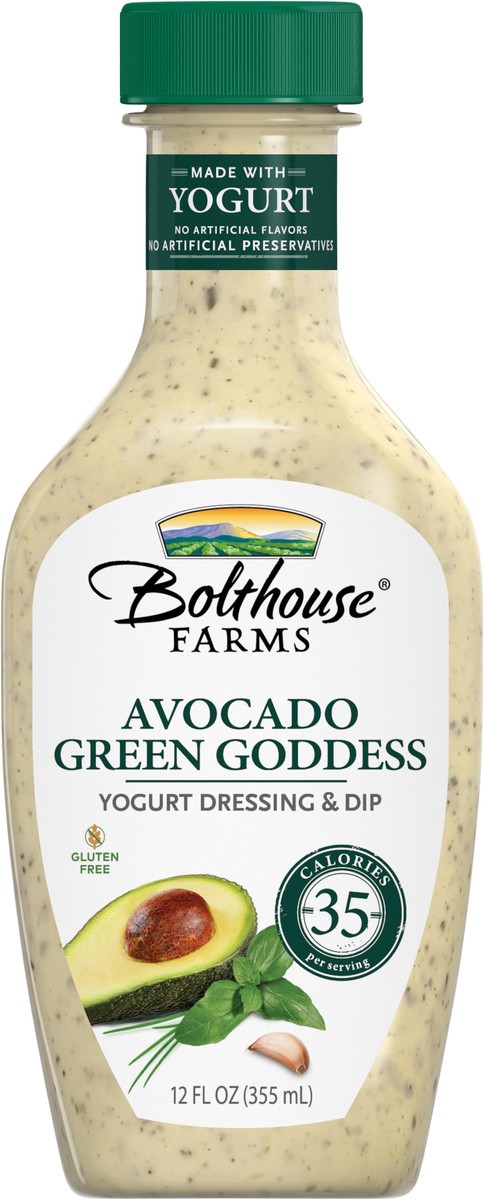 slide 2 of 5, Bolthouse Farms Avocado Green Goddess Yogurt Dressing & Dip 12 fl oz, 12 fl oz