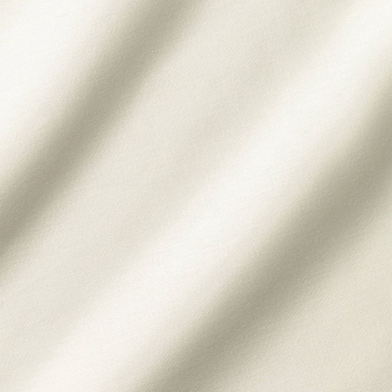 slide 4 of 4, King Solid Performance 400 Thread Count Sheet Set Sour Cream - Threshold™: Cotton Sateen, Wrinkle-Resistant, OEKO-TEX Certified, 1 ct