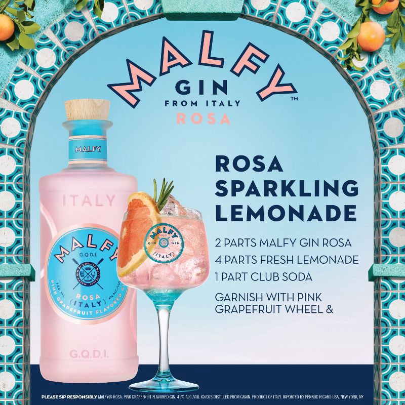 slide 3 of 7, Malfy Rosa Gin - 750ml Bottle, 750 ml