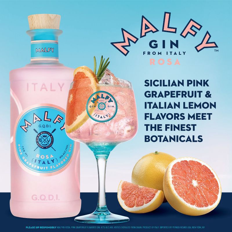 slide 6 of 7, Malfy Rosa Gin - 750ml Bottle, 750 ml