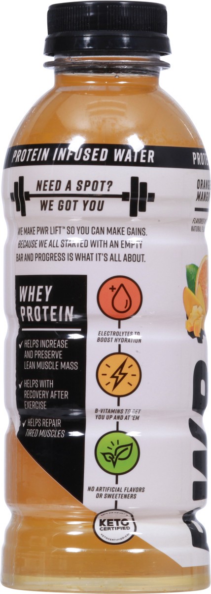 slide 5 of 9, Pwr Lift Protein Infused Water - Orange Mango - 16.9 oz, 16.9 oz