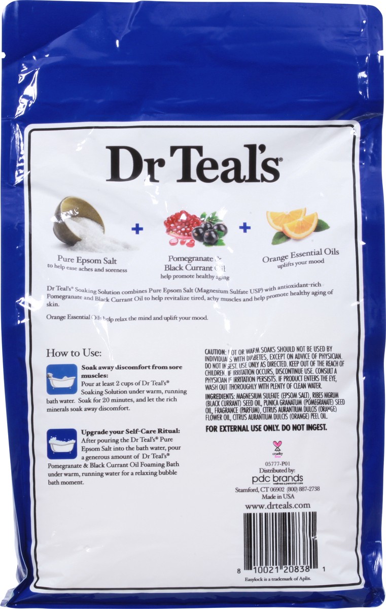 slide 9 of 9, Dr. Teal's Soaking Solution Pomegranate & Black Currant Pure Epsom Salt 3 lb, 3 lb