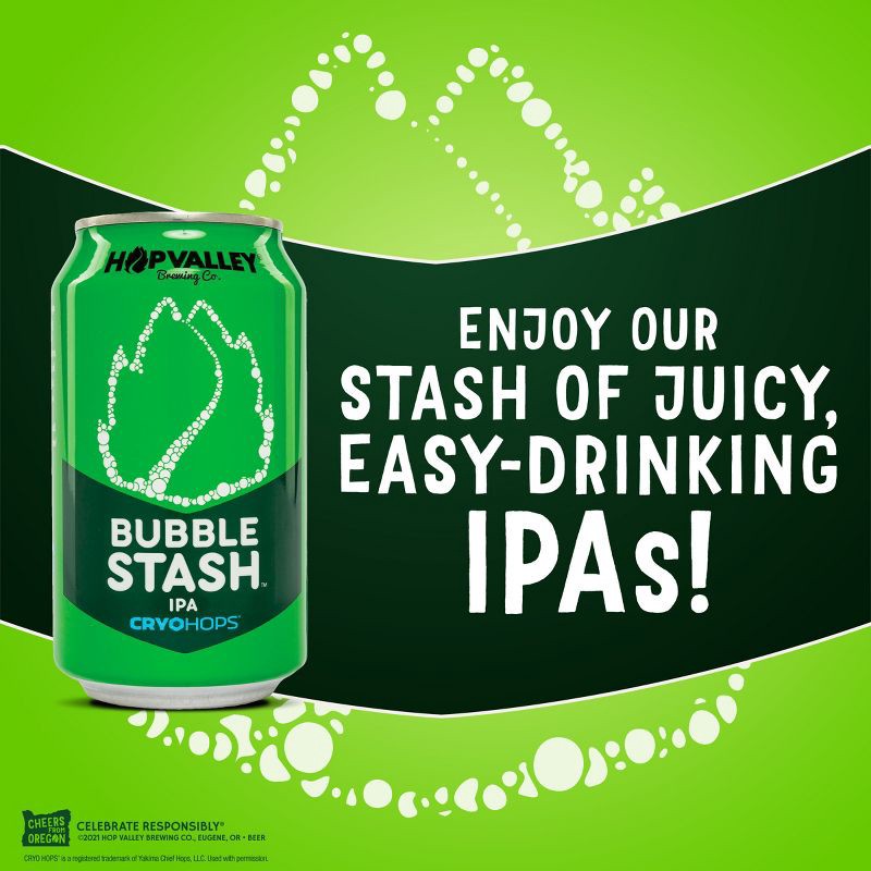 slide 3 of 9, Hop Valley Brewing Co. Hop Valley Bubble Stash IPA Beer - 6pk/12 fl oz Cans, 6 ct; 12 fl oz