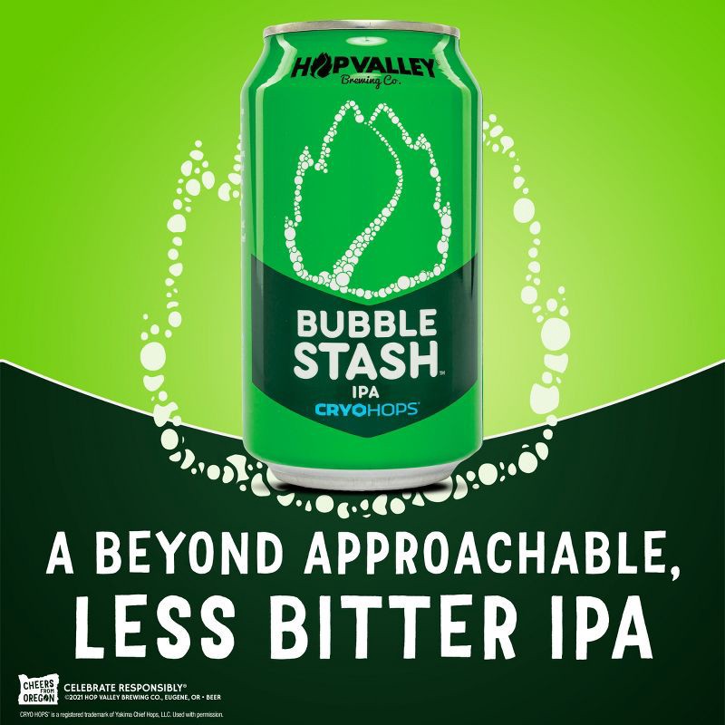 slide 4 of 9, Hop Valley Brewing Co. Hop Valley Bubble Stash IPA Beer - 6pk/12 fl oz Cans, 6 ct; 12 fl oz