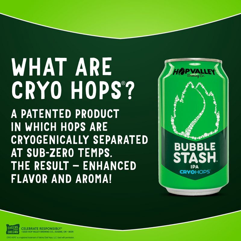 slide 5 of 9, Hop Valley Brewing Co. Hop Valley Bubble Stash IPA Beer - 6pk/12 fl oz Cans, 6 ct; 12 fl oz