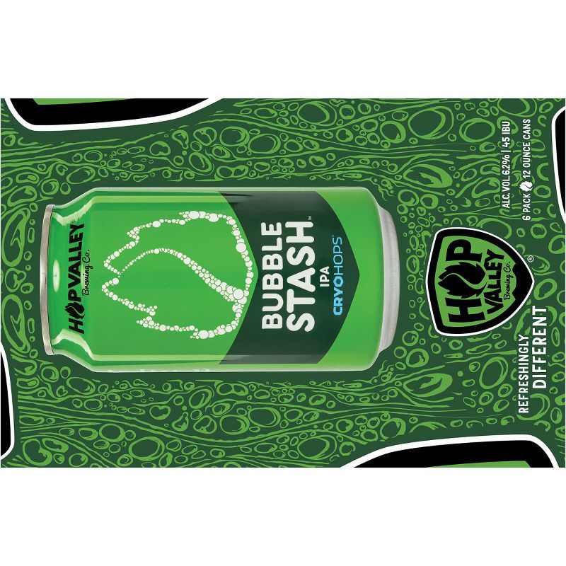 slide 8 of 9, Hop Valley Brewing Co. Hop Valley Bubble Stash IPA Beer - 6pk/12 fl oz Cans, 6 ct; 12 fl oz