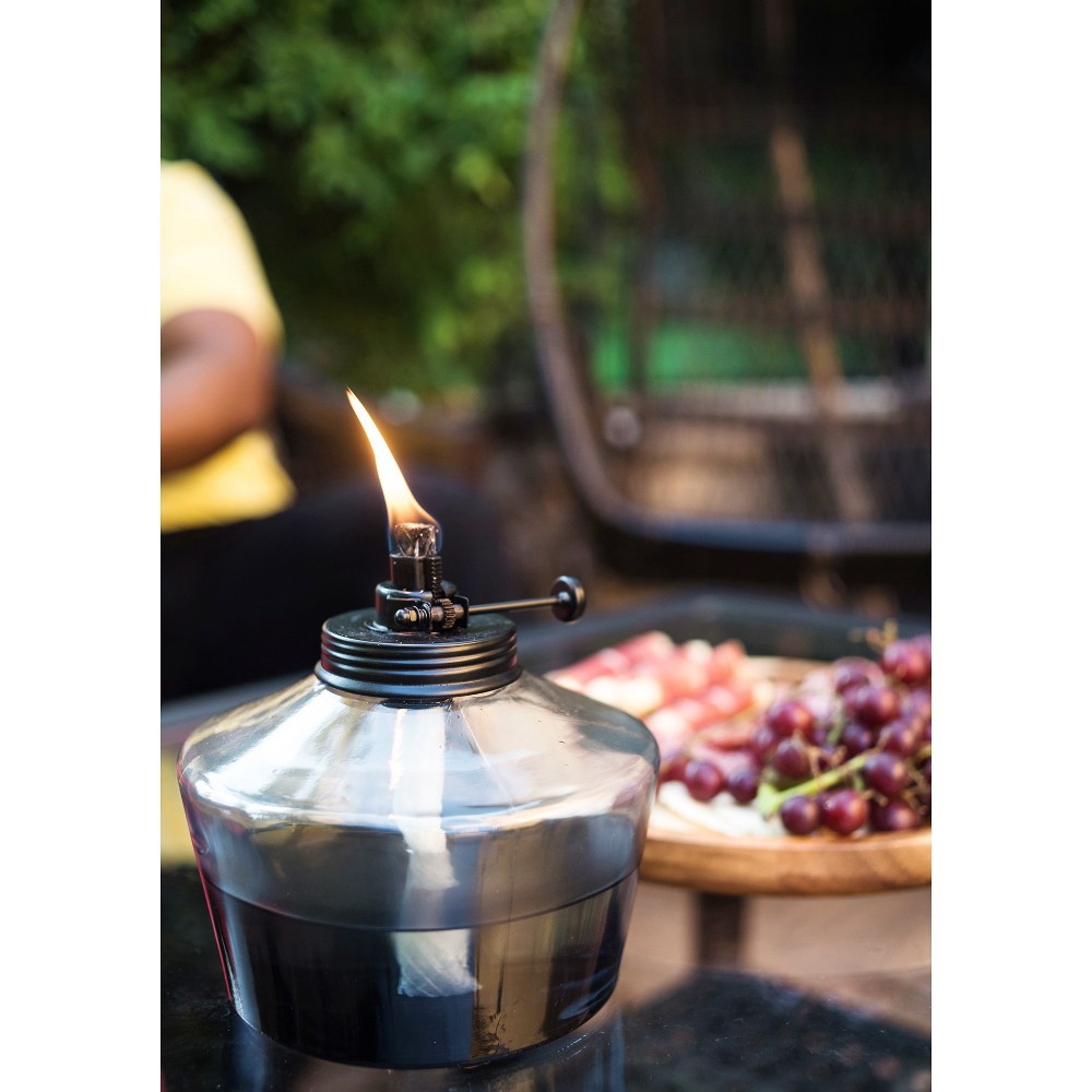 slide 3 of 4, Glass Outdoor Tabletop Torch Blue - TIKI, 1 ct