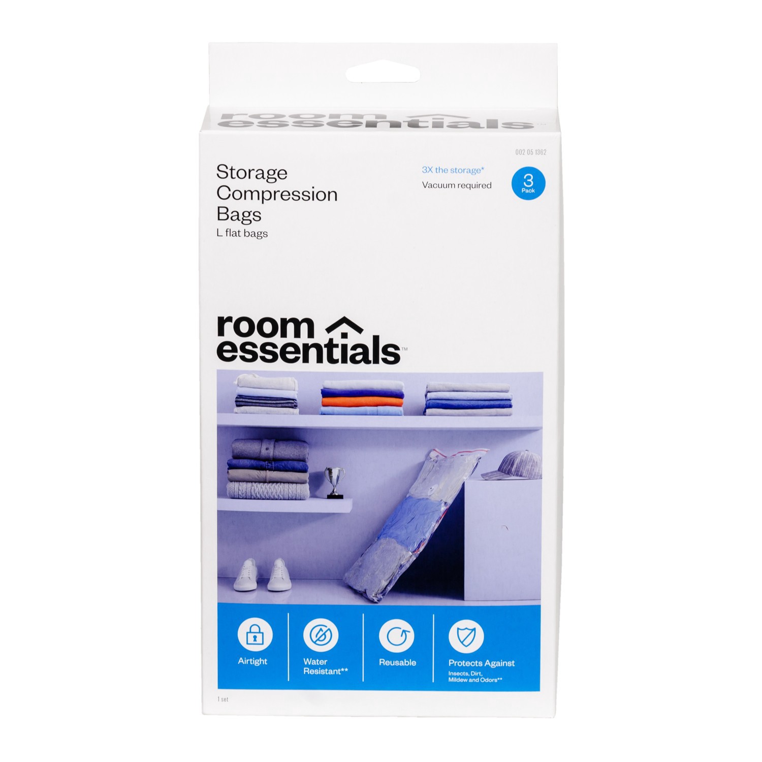 3 Large Compression Bags Clear - Room Essentials 1 ct
