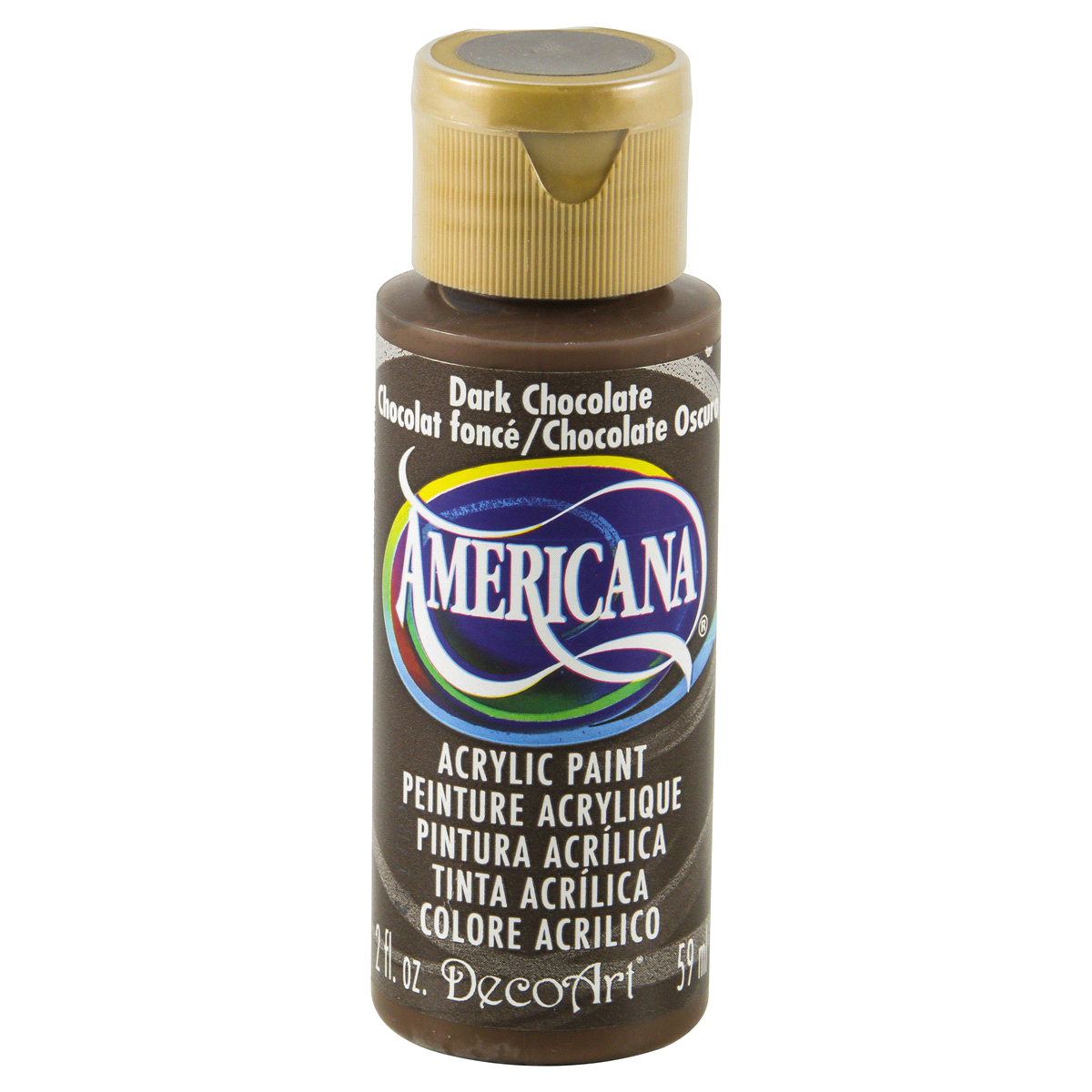 slide 1 of 4, Americana Acrylics Paint Dark Chocolate, 2 oz