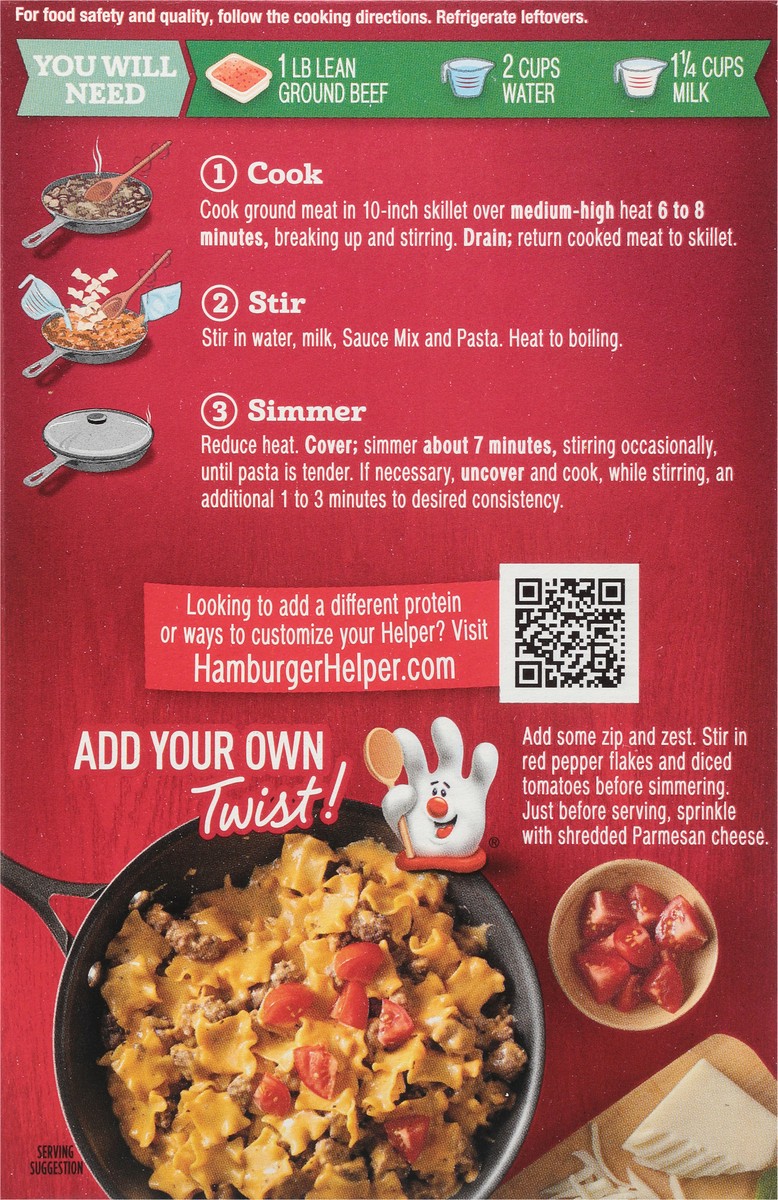 slide 6 of 14, Hamburger Helper Robust Tomato & Herb Flavor Lasagna 6.9 oz, 6.9 oz