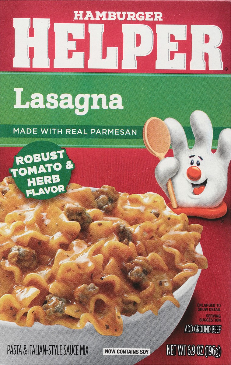 slide 9 of 14, Hamburger Helper Robust Tomato & Herb Flavor Lasagna 6.9 oz, 6.9 oz
