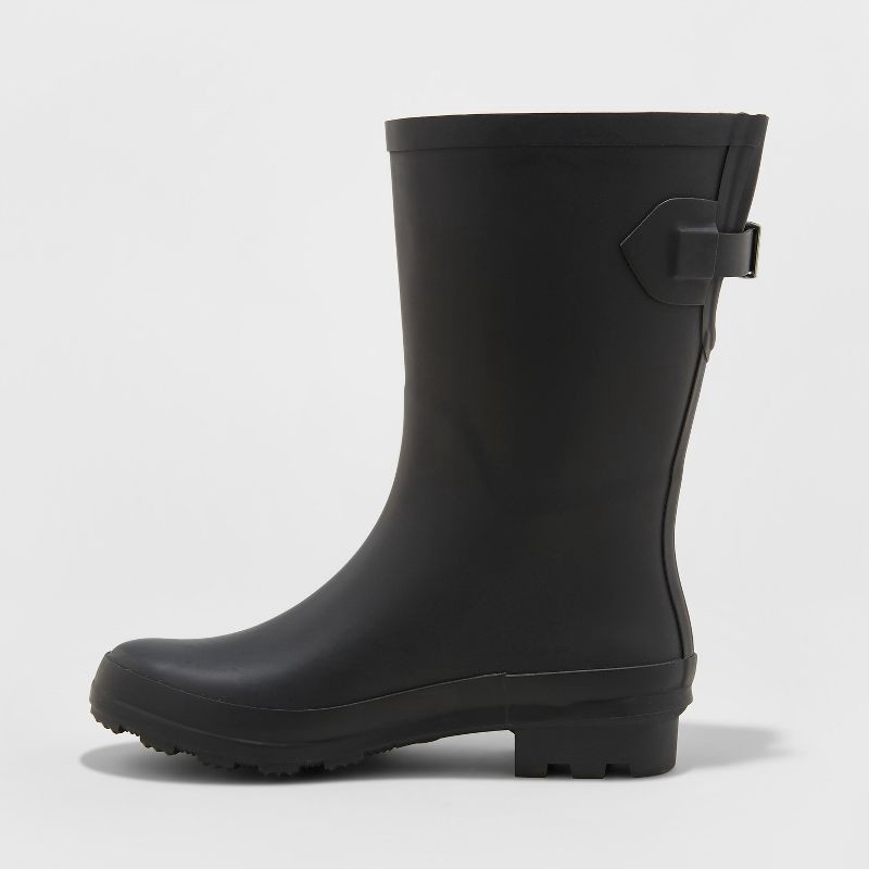 slide 2 of 3, Women's Vicki Mid Calf Rain Boots - A New Day™ Black 6, 1 ct