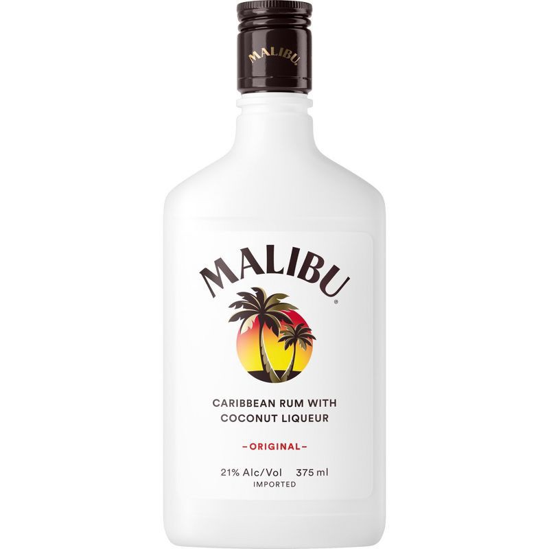 slide 1 of 6, Malibu Coconut Caribbean Rum - 375ml Plastic Bottle, 375 ml