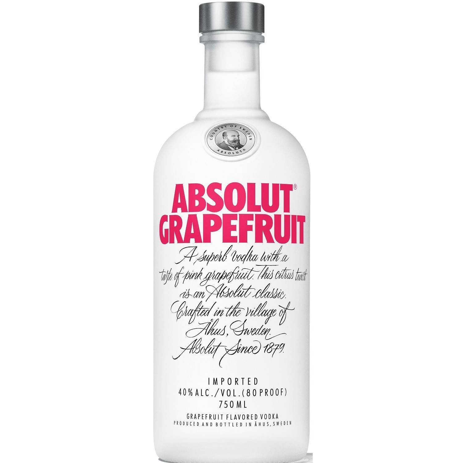 slide 1 of 1, Absolut Grapefruit Vodka Bottle, 750 ml