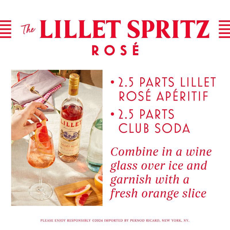 slide 4 of 9, Lillet Aperitif Rose - 750ml Bottle, 750 ml