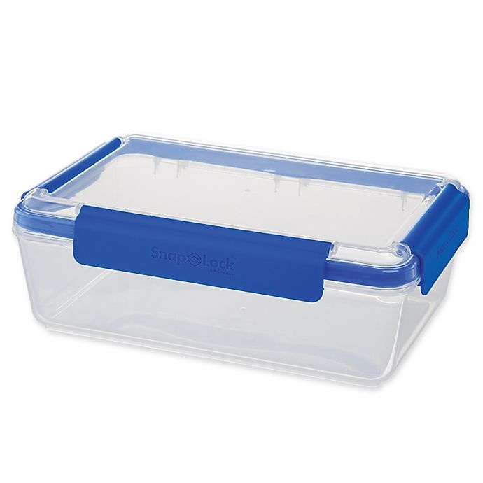 slide 1 of 3, Progressive SnapLock Rectangular 12-Cup Food Storage Container - Blue, 1 ct