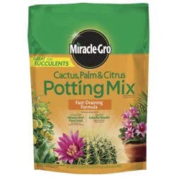 Miracle-Gro Cactus Palm Citrus Potting Soil - 8qt: Enriched Mix for Indoor Plant Growth, Fast Drainage