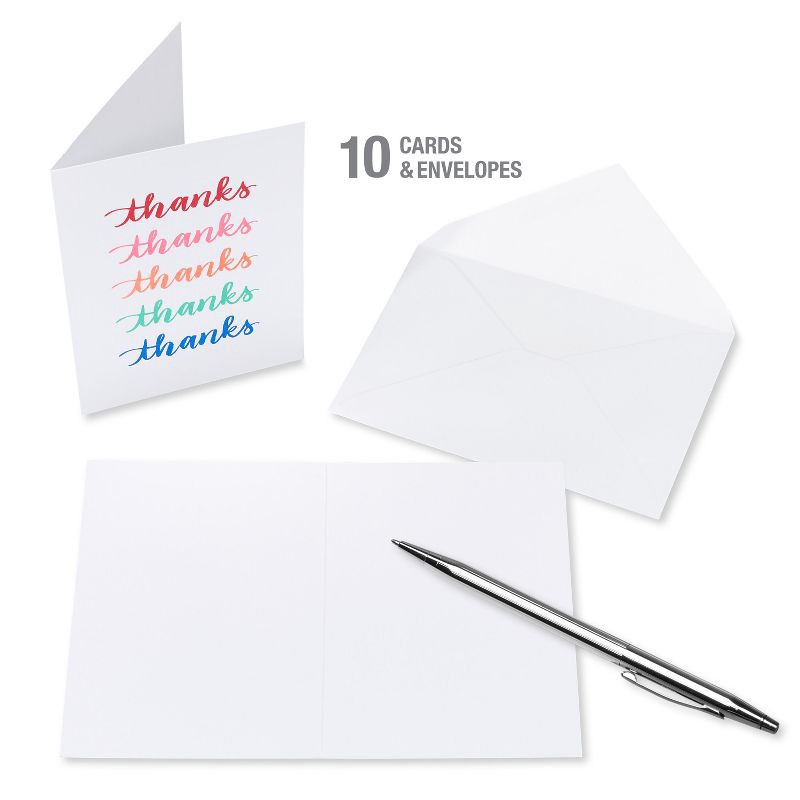 slide 5 of 6, 10ct Thank You Cards Thanks - Spritz™, 10 ct