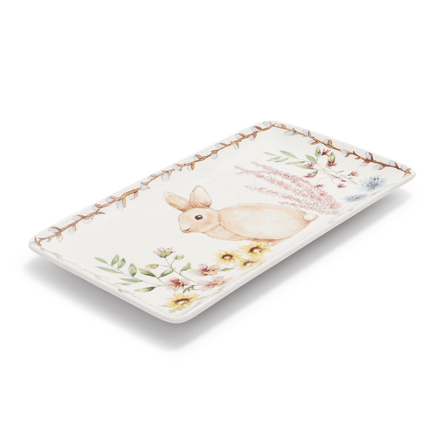 slide 1 of 1, Sur La Table Bunny Rectangular Platter, 14 in x 8 in