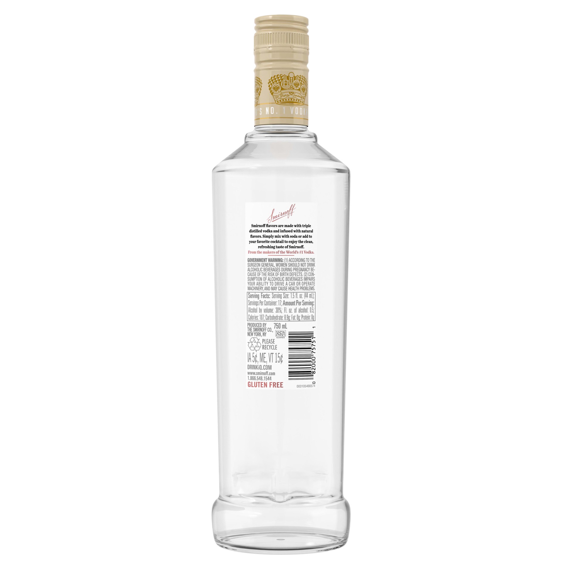 slide 4 of 4, Smirnoff Whipped Cream (Vodka Infused With Natural Flavors), 750 mL, 750 ml