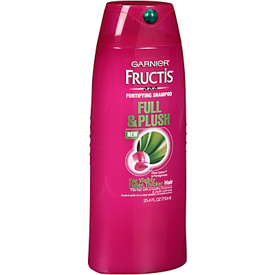 slide 1 of 1, Garnier Fructis Full & Plush Shampoo For Visibly Fuller, 25.4 oz